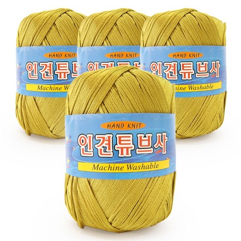 필립섬유 쎄비 인견 튜브사 뜨개실 90g x 4p, 640 골드, 4개