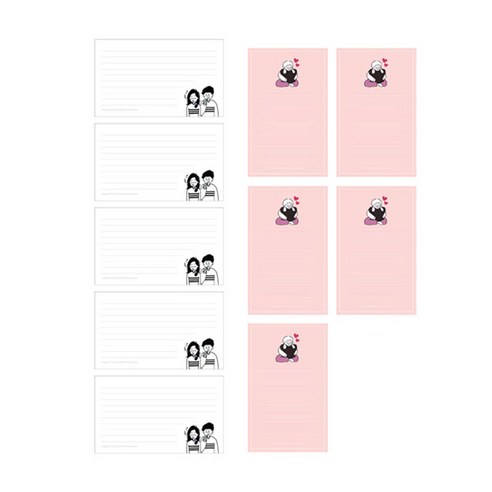 디자인곰곰 마이유 편지지 S 2종 세트, 곰인형, 굿모닝, 5세트
