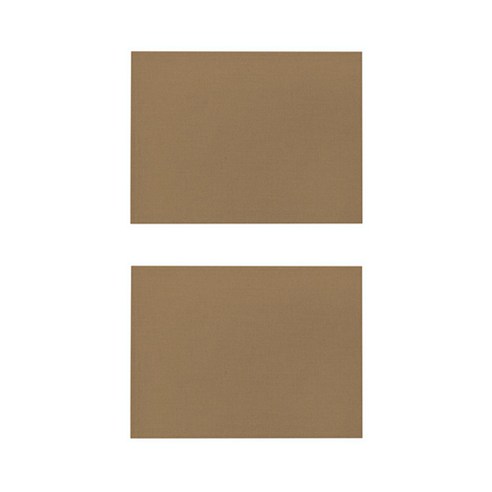 베이직 컬러 방수 린넨 미끄럼방지 플레이스 매트 2P, 016, 42 x 32 cm