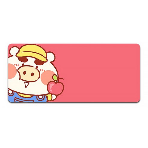 알럽컴 큐티 피그 마우스 장패드 400 x 900 x 3 mm, 핑크사과피그, 1개
