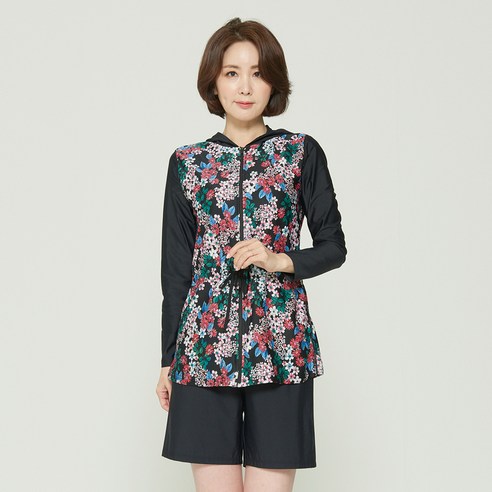 일리카이 여성용 르샤뜰레 후드래쉬가드 + 팬츠 세트