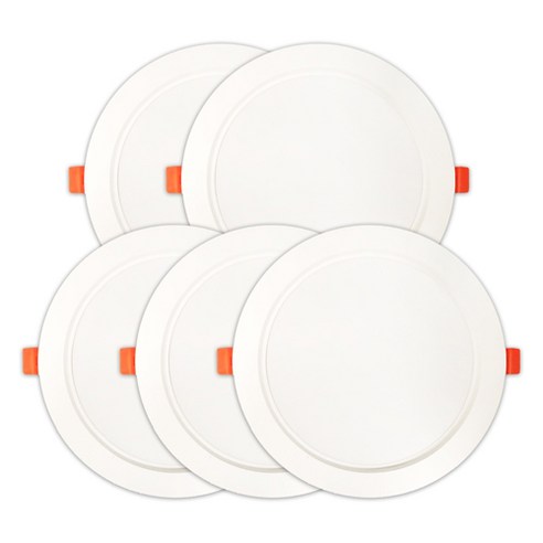 가온엘이디 다운라이트 15W 180 x 40 x 140 mm, 주광색(화이트), 5개