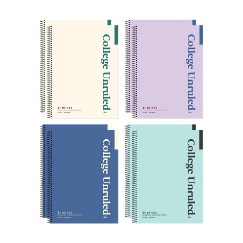 아이비스 연습장 SP11735 4종 x 2p, 혼합색상, 1세트