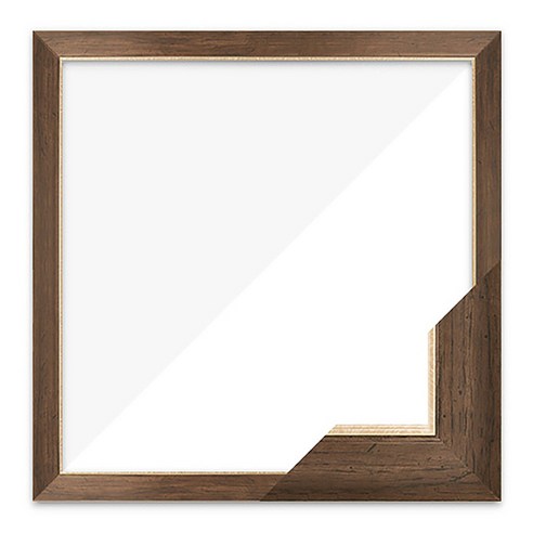 누니액자 수지 슬림 엣지 패브릭형 보석십자수액자 50 x 50 cm SF23, 월넛, 1개