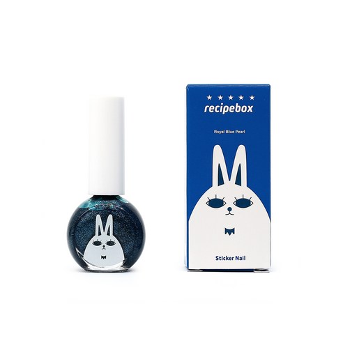 레시피박스 수성 매니큐어 10ml, 로얄블루펄, 1개