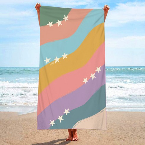 소니오 휴가철 필수템 흡수성 좋은 비치타월 TYPE12 70 x 150 cm, 1개