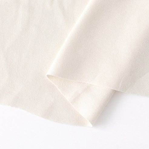 디엠텍스타일 대폭 오가닉 양면 다이마루 원단 마인드 무지, 크림아이보리