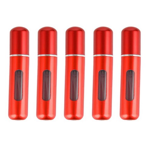 향수 스킨 로션 공병 5ml, 5개, 레드