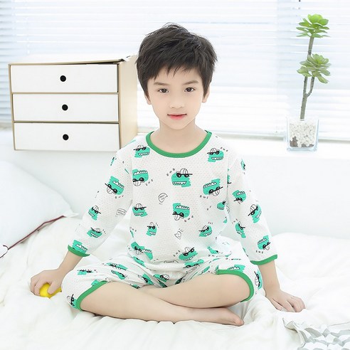 孩子們  時尚  男孩  女孩  常見  服裝  睡衣  套  男孩  女孩