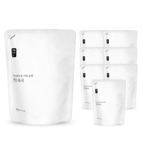 [OKㅣ강추] 생활공작소 핸드워시 리필 망고향, 200ml, 8개 [OKNOWㅣ추천상품]