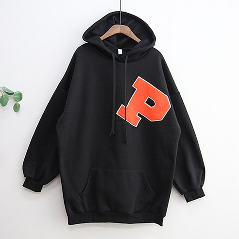 이얀 P 기모 박스 임산부 후드티