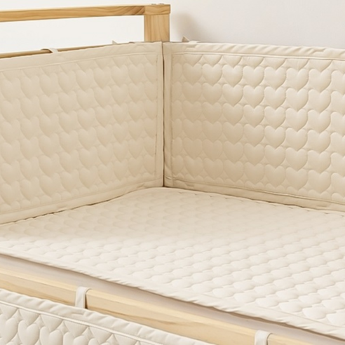 아이레빗 아기 순면 하트 침대 범퍼가드: 밤새 뒹굴뒹굴하는 아이에게 안전한 꿀잠을!