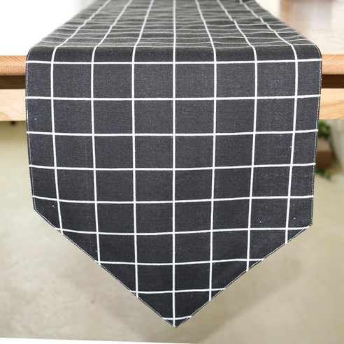 리앤초이 모던심플 북유럽 테이블 러너, 03 블랙 체크, 30 x 160 cm