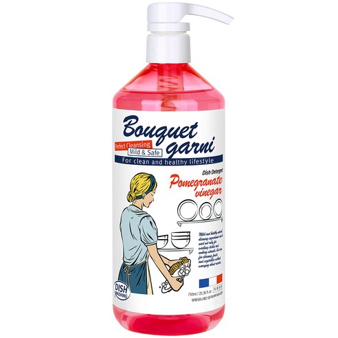 부케가르니 에코 주방세제 석류식초향, 1개, 750ml