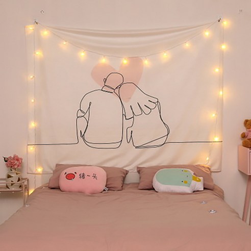 마켓에이 레트로 빈티지 도어커튼 숏융털, 24