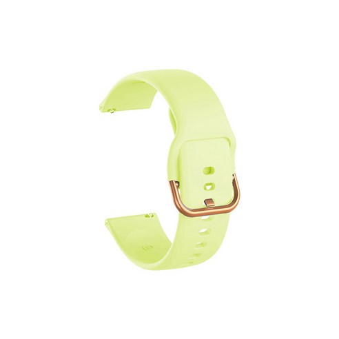 비쉐르 갤럭시워치 골드 버클 라운드 V2 실리콘 밴드 스트랩 46mm, 옐로우, 1개