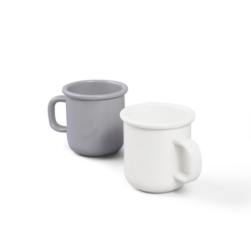 보울보울 노르딕볼볼 머그컵 2종 세트 340ml, 화이트, 그레이, 1세트