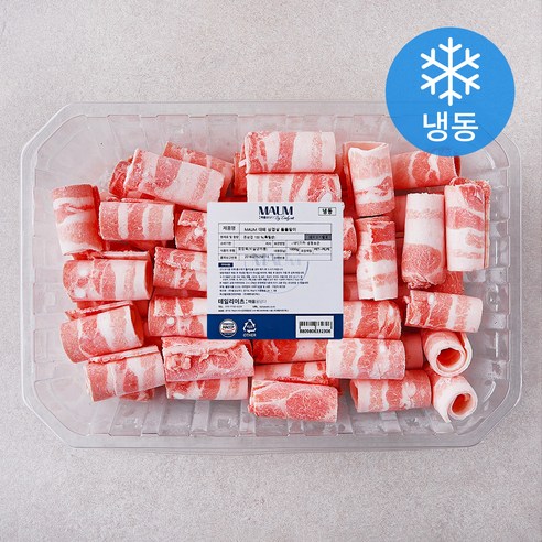 MAUM 독일산 대패 삼겹살 돌돌말이 (냉동), 1kg, 3개 대패삼겹살1kg