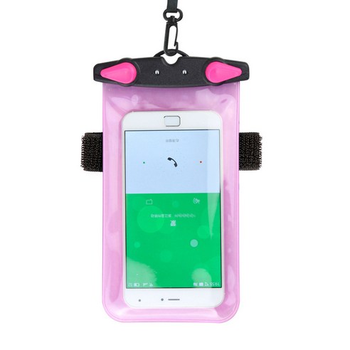 하이어리 수중 휴대 전화 방수팩, 핑크, 1개