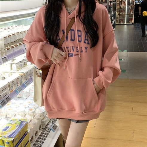 마켓에이 여성용 시즐 루즈핏 후드 티셔츠 T24FW3-A0966