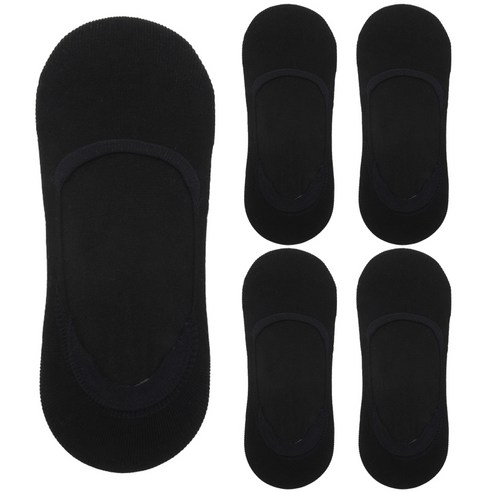 두발로 여성용 무봉제 밀착 밴드 페이크삭스 5켤레