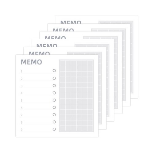 오트라 마크 클리어 점착메모지, memo, 6개
