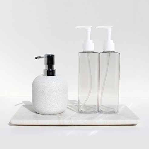 소낙소낙 깔끔보관 펌핑용기 350ml x 2p + 스티커 4종 세트, 투명(펌핑용기), 1세트