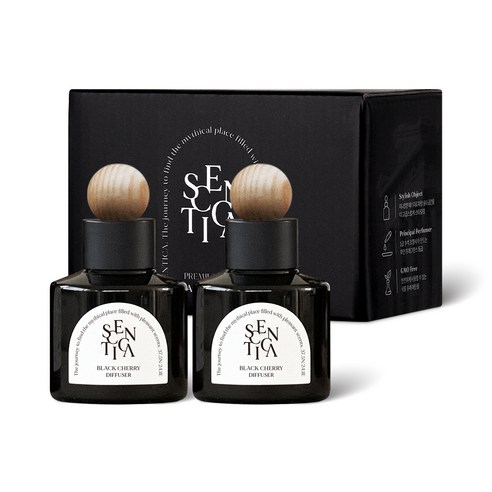 센티카 차량용 디퓨저 방향제 70ml x 2p, 블랙체리
