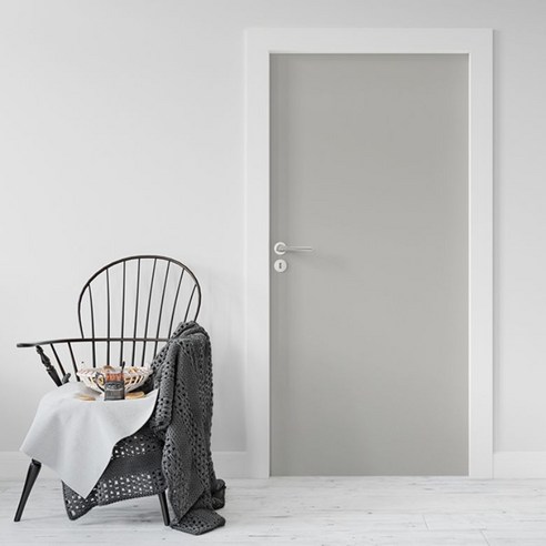 로즈로사 현관문 방문 시트지 2p, 연회색, 100 x 210 cm