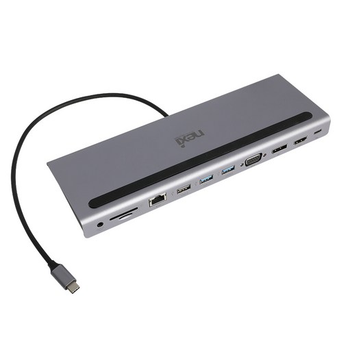 컴퓨터 주변 기기를 손쉽게 연결하는 넥시 USB3.1 Type-C 11-in-1 멀티 도킹 스테이션