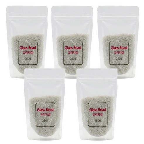 와이피 유리 자갈 250g, 화이트, 5개