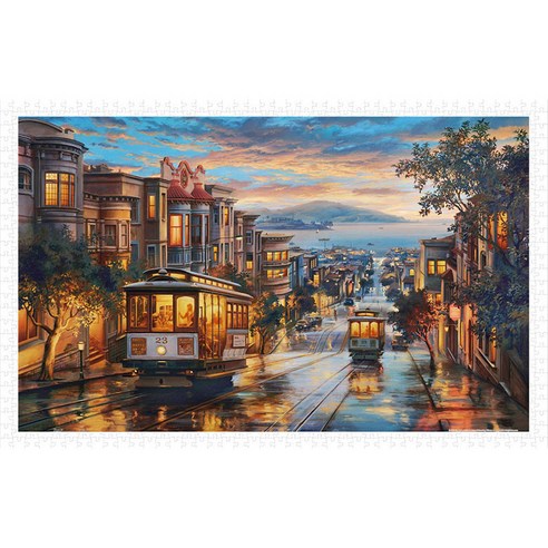 핀투 비가 그친 뒤 플라스틱 재질 미니 퍼즐 PO1000-H2362, 혼합색상, 1000PIECES