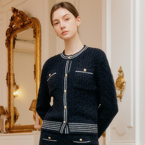 편안함과 세련미를 완벽하게 조화한 룩캐스트 여성용 JAMIE 울 니트 가디건