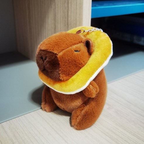 아이끌레 스타일 카피바라 봉제인형 키링, 02 토스트튜브, 1개, 12cm
