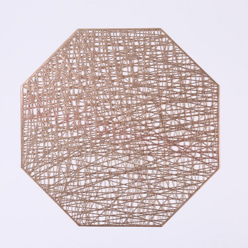 아모르담 팔각 PVC 테이블 매트 4p, 골드, 38.5 x 38.5 cm