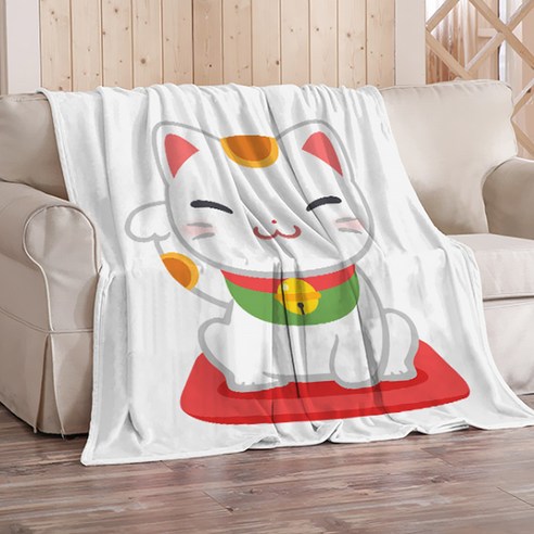 알럽홈 마네키네코 복고양이 대형 담요, Type8