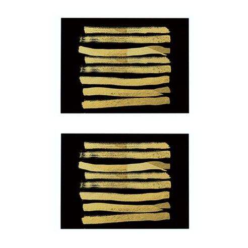 스트라이프 기하학 린넨 프린팅 테이블매트 2p, 20, 32 x 21 cm