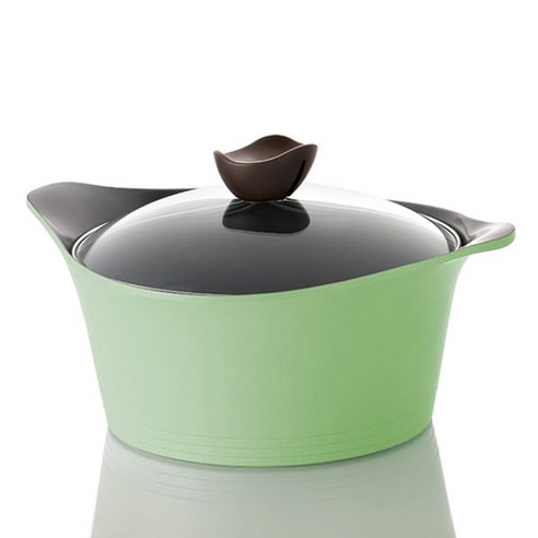 네오플램 인덕션 겸용 애니 양수냄비, 24cm, 애플그린, 1개