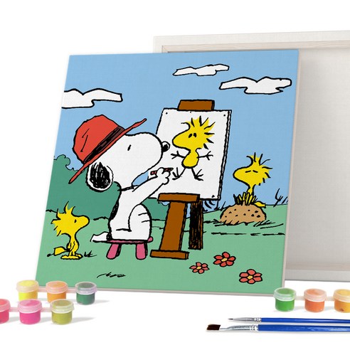 아이러브페인팅 피너츠 DIY PAINTING 25 x 25 cm, 스누피 화가, 1개