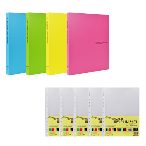 에코청운 에코 미니 바운더 3공 A4 + 내지 100p, 랜덤발송, 1세트