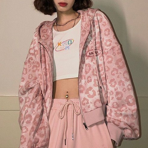 엘쏘 레오파드 크롭 가디건