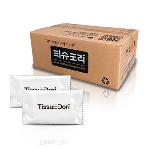 티슈도리 OPP 미니 일회용 업소용 물티슈, 1000개