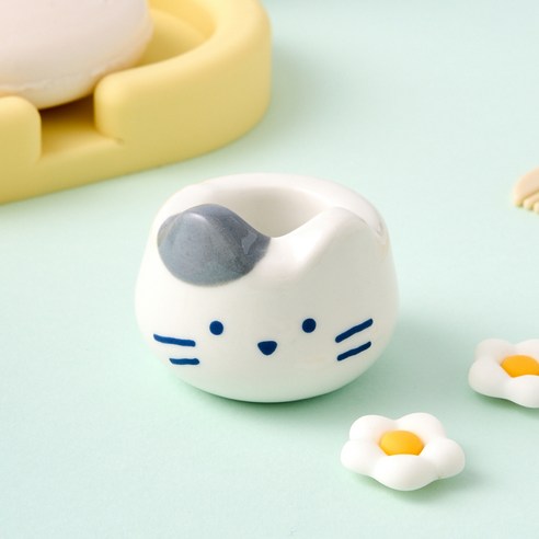 버터 밀크캣 칫솔 홀더, 화이트, 1개