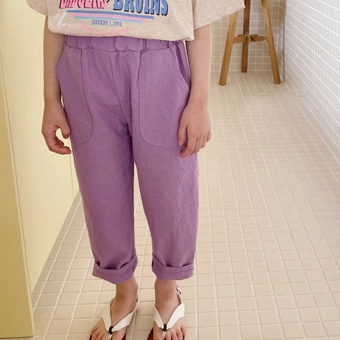 미니달콩 아동용 린넨 배기 바지