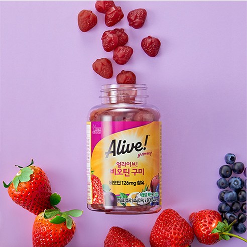 건강한 삶을 위한 필수품, 네츄럴라이프 얼라이브 비오틴 구미 244g