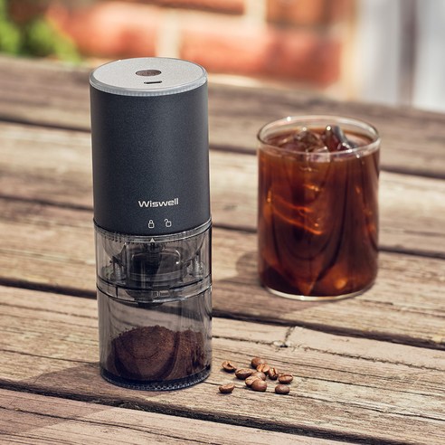 커피 애호가를 위한 최고의 커피 그라인더: 위즈웰 무드라이트 무선 전동 커피그라인더 차콜
