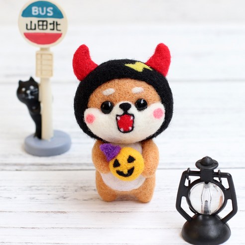 아트조이 DIY 양모펠트 키트, 1세트, 악마시바