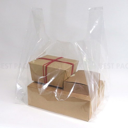 베스트펙 PE투명 M 비닐쇼핑백 100매 편리하고 실용적인 쇼핑백