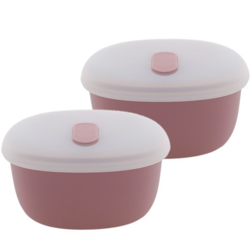 체리하우스 실리콘 밥팩용기 다크핑크 350ml, 2개