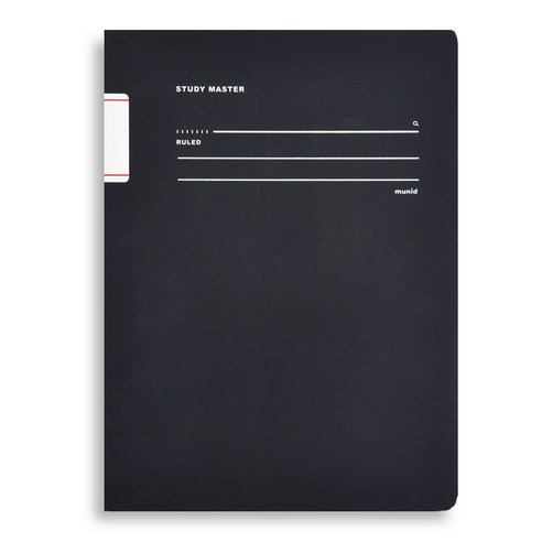 뮤니드 It handy 사철누드 인덱스 노트, 블랙, 1개